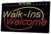 TC1258 Pub Bar Shop Open Walk Ins Welcome Light Sign Dual Color Gravure 3D