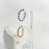 Hoop & Huggie PUNKI INS Wind Metal Burnt Wrinkle Texture Xingyue Series C-shaped Earrings Ladies Party Gift Accessories