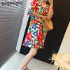 Abiti estivi vintage da donna con scollo a V eleganti allentati Boho Beach stampa floreale femminile Mini abbigliamento donna 210601