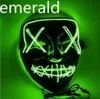 Halloween Horror Masker LED Gloeiende Maskers Purge Shield Election Mascara Kostuum DJ Party Light Up Glow in Dark 10 Colors