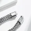 Link Chain Double Braided Stainless Steel Bracelet Square Positive And Negative Magnet Clasp 19CM21CM23CM Kent22