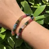 Brins de perles naturel multicolore gemme colorée Tourmaline Elbaite Bracelet cristal pierre de guérison mode femmes bijoux cadeau Fawn22