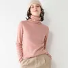 SuyaDream Woman Solid Wool Sweaters 100%Wool Turtleneck Plain Pullovers Fall Winter Bottoming Shirts Knitwear 211018