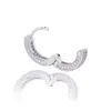 Hip Hop Gold Hoop Earrings Jewelry Fashion Mens Womens Silver Iced Out Bling Earring7409047