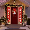 Huiran Joyeux Porche Signe Décoratif Porte Bannière Décorations pour La Maison Suspendus Ornements De Noël Navidad Y201020