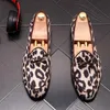 2021 Luxury Men Leather Shoes Fashion Fringed Leopard Loafers Mens Slip-on Party Casual Shoe Large Size 38-46