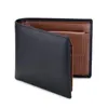 Plånböcker Män Plånbok 3 Fold Kortdesigner Split Läder RFID Skydd med myntficka Manuell Casual Purse Holder Bag