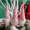 3 Sztuk / partia Choinkowe Wiszące Gnomy Ozdoby Ręcznie Pluszowe Santa Elf Doll Wisiorek Home Party Decorations Phjk2111