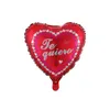 18 polegadas noiva e noivo espanhol eu te amo foil mylar balões adoram coração casamento/dia dos namorados helium balon globos