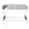 US Stock UPHOLSTERED TWIN OVER TWIN BUNK Furniture BED for Home Bedroom a29 a40