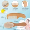 Natural Pure Wool Soft Baby Brush Wooden Handle Brush Baby Hair Comb Infant Comb Head Head Massager Hairbrush Baby Care