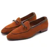 Designer Patent Lederen Heren Loafers Bruiloft Jurk Schoenen Zwart Groene Monnik Riem Casual Mode Mannen Slip On Shoe