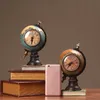 アメリカのレトロな装飾時計家のリビングルームポーチグローブ時計のオフィスの装飾デスクトップの装飾210727