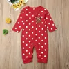 0-18M Il mio primo Natale Baby Boy Girl Pagliaccetti Neonato Baby Cartoon Cervo Rosso Tuta Tutina Costumi di Natale per bambini 210317