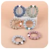 baby Silicone teething beads Newborn Molar Ring Infant Teethers Toy Silicon eyes shaped Soother toys M3784