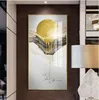 Creativo paesaggio in stile cinese albero d'oro sole Immagine decorativa moderna su tela Wall Art Poster per camera Portico arredamento per ufficio 210310
