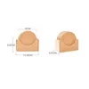 6pcs/set Wooden Coasters Set Round Beech Wood Cup Mat Bowl Pad Cup Holder Home Kitchen Tools