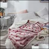 Tekstylia GardenFashion Łóżko Koc Printing Kompozytowy Lamb Wełna Wysokiej Jakości Miękki Ciepły Rzut jako Prezent Home Textile 2Size Koce Drop Deli