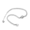 2021 925 gioielli in argento sterling scintillante Halo Tennis per le donne regalo fai da te CZ bracciali braccialetti Femme Pulseras