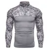 Nowy Mens Camouflage Tactical Wojskowy Odzież Wojskowa Koszulka Assault Z Długim Rękawem Tight T Shirt Army Costume G1222