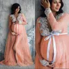 Mulheres Lace Maternity Dress Mulheres Gravidez Lace Longo Maxi Vestido Mulheres Grávidas Roupas Fantasia Gravidez Foto Props Shoot Fashion Y0924