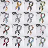 2021 Satin DIY Skriv ut Små Scarf Kvinnor Riband Handtag Väskor Smal Long Wrist Ribbon Fashion Hair Band Scarves Wraps