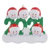 70920A Weihnachtsbaumschmuck Partydekorationen 2021 Schneemann Familie von 2/3/4/5/6 Weihnachtsgeschenk für Mama Papa Kind Oma 50 Stück