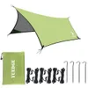 YUEDGE bâche ultralégère Camping en plein air survie abri solaire ombre auvent revêtement vert Pergola tente de plage étanche Y0706