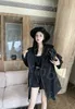 New Designer women Jacket trench hooded coats windbreaker fashion flowers long Style With Belt Slim womens Outfit Jackets longer s206q