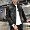 Vår Höst Mäns Denimjacka Märke Eagle Bomull Jeans Jacka Casual Coat Streetwear Outwear Hip Hop Kläder 210527