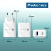 Caricabatterie rapido per cellulare A+C QC3.0 doppia porta PD20W adatto per adattatore Apple Huawei 10W