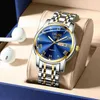 Top Brand Watch Herren Edelstahl Geschäftsdatum Uhr Wasserdichte Leuchthemmschaften Herren Luxus Sport Quarz Armbanduhr G1022
