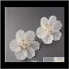 Sieraden Nice Flowers Stud Hars Floral Womens Oor Houten Idee Meisjes Jewerly Oorbellen Drop Leverings 2021 7F0J1