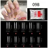 500pcs Tryck på Nail Tip Clear White Full Cover French False Toe Tips U-Shape Acrylic UV Gel Manicure NAF014