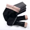 Autumn Winter Cotton Velvet Legging High Waist Side Stripes Sporting Fitness Leggings Pants Warm Thick Leggings 211204