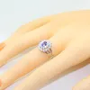 Cluster Rings Vintage Engagement Wedding Ring For Woman äkta blå tanzanite Real 925 Solid Sterling Silver Jewelry Lady