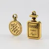 Garrafa de perfume de metal vintage faça você mesmo amuletos para colar pulseira clássico NO5 acessórios para fabricação de joias componentes de alta qualidade