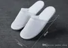 Disposable Hotel Toweling Slippers 5mm 6mm 28 * 11cm Eenmalige antislip slippers met EVA Sole Closed Teen White