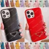 Top Projektanci Wysokiej Jakości Skórzane Przypadki Telefonu Dla Iphone 13 Pro Max 12 11 XS XR X 8 7 Plus Moda Metal List Drukuj Designer Powrót Cover Shell Luksusowy telefon komórkowy