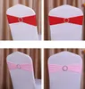 15cm x 70cm Wedding Chair Cover Sashes Elastic Spandex Chair Band Bow With Buckle for Weddings hotel Event Party Accessories