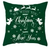 Arbres de Noël Elk étreignant taie d'oreiller transfrontalier Amazon maison cadeau housse de coussin tissu canapé dossier taie d'oreiller joyeux Noël bonne année logo personnalisé