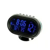 Decorazioni interne Orologio digitale per auto 12V e termometro voltmetro per temperatura Display LCD per cruscotto con tester di tensione retroilluminato271o