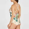 Diseño de verano Blanco Uno Piezas Traje de baño XL Floral Bikinis 2021 Sexy Push Up Swimwear Mujer Bañera Trajes de baño con etiquetas Monokini Bijuini