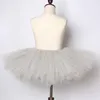 Spódnice szare dziewczyny tutu spódnica puszysta ręcznie robione dzieci tiulowe dzieci balet taniec taniec pettisplirt urodziny dziewczyna 1-14
