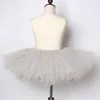 Jupes gris filles Tutu jupe moelleux à la main enfants Tulle enfants Ballet danse jupon bébé fille fête d'anniversaire 1-14