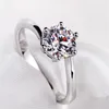 Alliances Bague Blanc Cubic Zirconia Couleur Argent Femme Promesse Taille 6 7 8 9 HERR0048