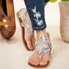 Yaz Yeni Kadınlar Sandalet Moda Boho Tarzı Konforlu Lady Açık Sandalet Zarif Leopar Düz Kadın Günlük Ayakkabı