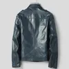 Men's Leather & Faux Real Goatskin Coat Genuine Jacket Men Short Motorcycle Coats Veste Cuir Homme 1A016 B2210A