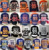 Mężczyźni Hokej na lodzie 99 Wayne Gretzky Jersey Reverse Retro Retire Niebieski Biały Czarny Pomarańczowy 1979 1988 1996 CCM Vintage Koszulki sportowe Jednolite szyte Dobrej jakości Długi rękaw