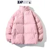 Kapten Mannen Harajuku Solid Warm Puffer Jacket Parka Mens Japanse Streetwear Winter Mannelijke Koreaanse Mode Bubble Coat 220105